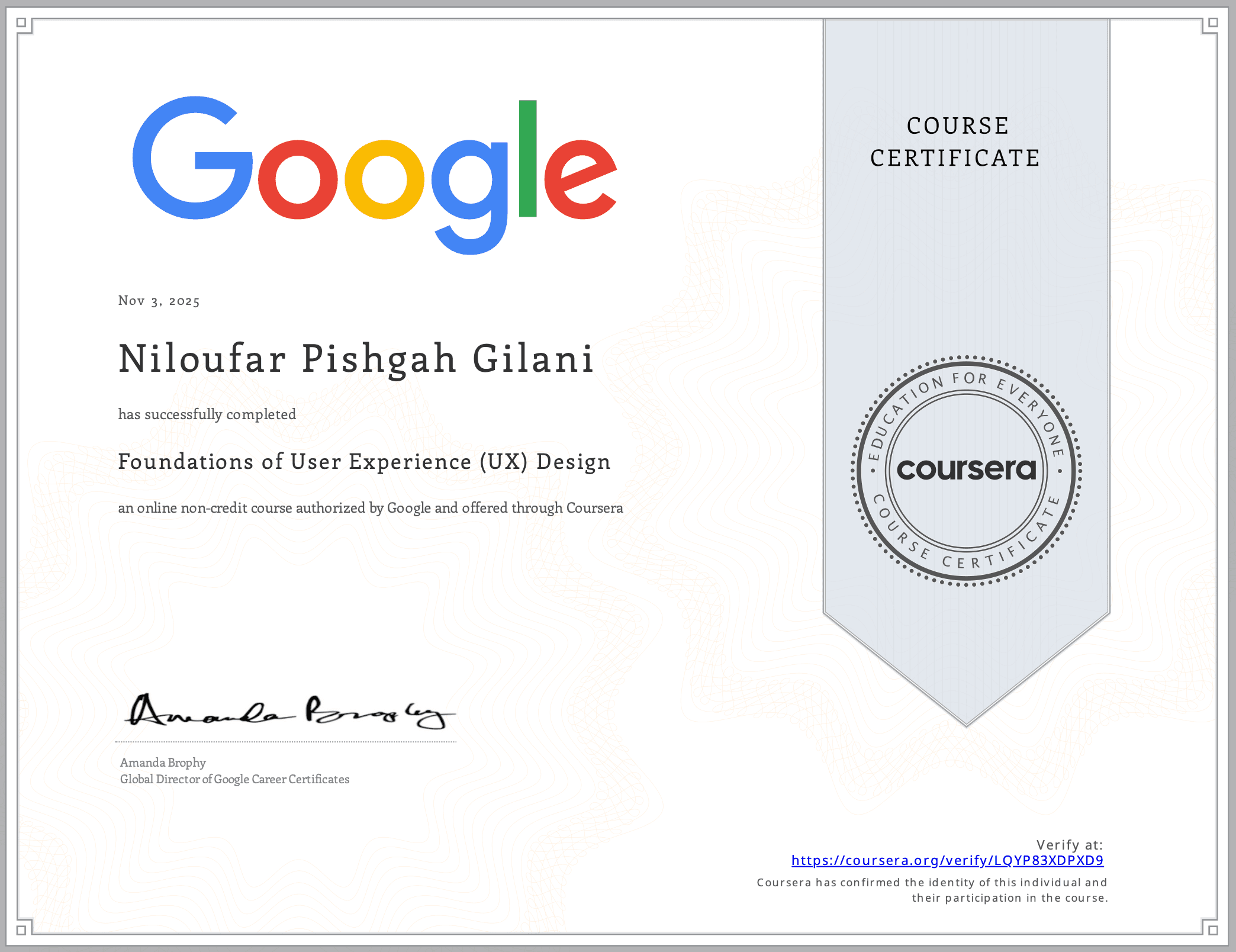 Foundations of User Experience (UX) Design