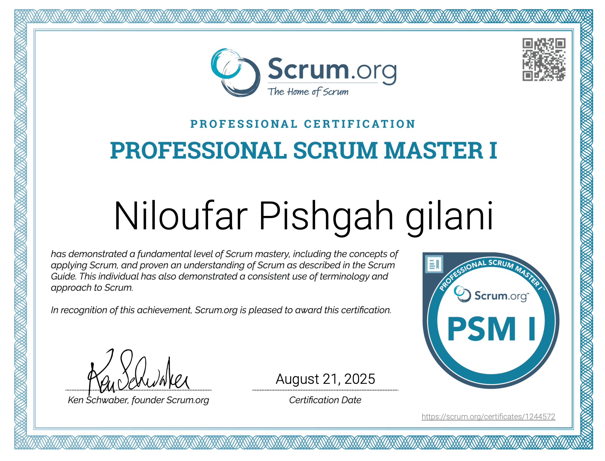 PROFESSIONAL SCRUM MASTER I